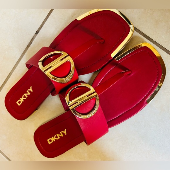 Dkny Shoes Dkny Halcott Candy Apple Red Sandals Poshmark